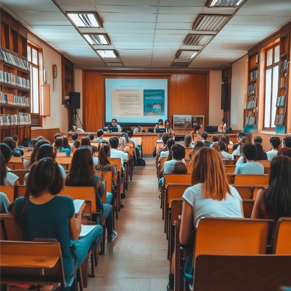 Clean bright school classroom