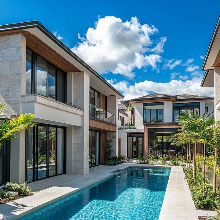 Clean residential building lobby